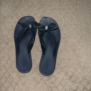 Guess Black Casual Embellished Bow Slip-On Shoes